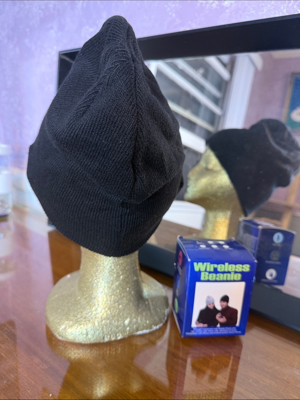 Bluetooth Knit Beanie Hat - Black - Picture 7 of 9